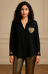 Love & Light Sequin Heart Embroidered Shirt
